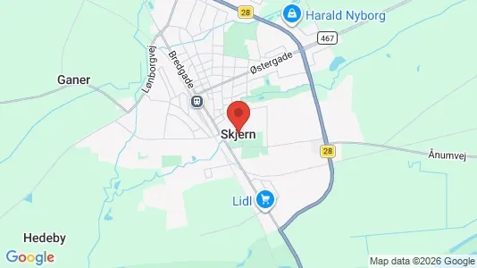 Huse til salg i Skjern - Foto fra Google Street View