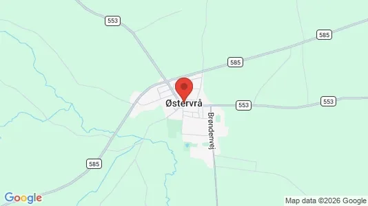 Huse til salg i Østervrå - Foto fra Google Street View