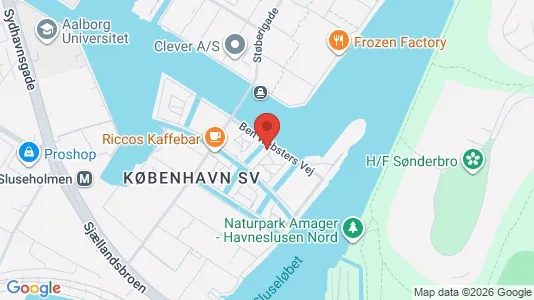 Lejligheder til leje i København SV - kort over placeringen