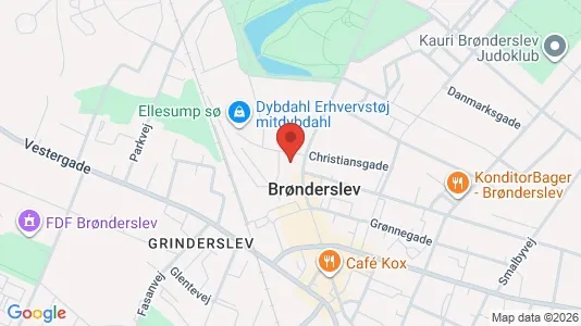 Lejligheder til leje i Brønderslev - kort over placeringen