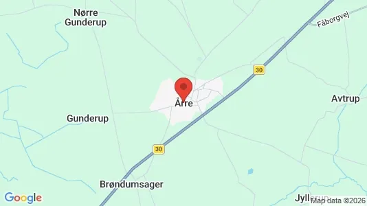 Huse til salg i Årre - Foto fra Google Street View