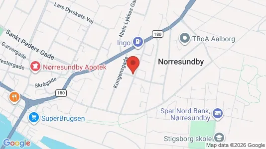Lejligheder til salg i Nørresundby - kort over placeringen