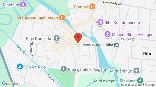 Lejligheder til salg i Ribe - kort over placeringen