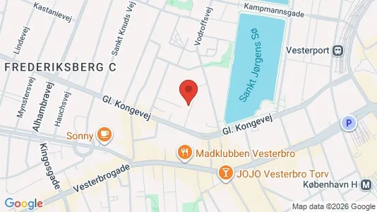 Lejligheder til salg i Frederiksberg - kort over placeringen