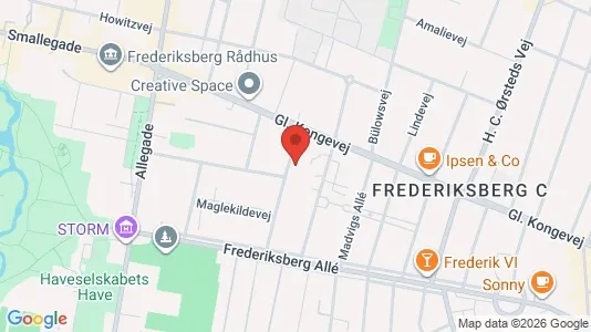 Lejligheder til salg i Frederiksberg - kort over placeringen
