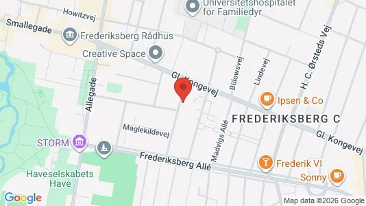 Lejligheder til salg i Frederiksberg C - kort over placeringen