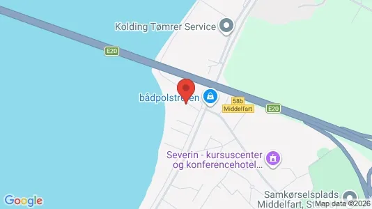 Lejligheder til leje i Middelfart - kort over placeringen