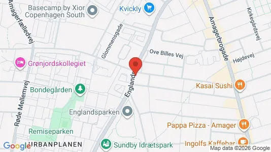 Lejligheder til leje i København S - kort over placeringen