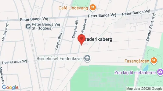 Lejligheder til salg i Frederiksberg - kort over placeringen