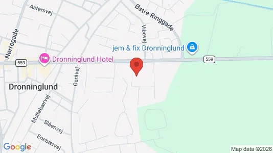 Lejligheder til leje i Dronninglund - kort over placeringen