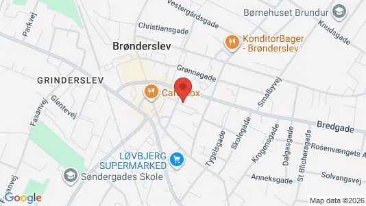 Lejligheder til leje i Brønderslev - kort over placeringen
