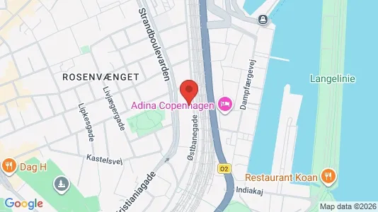 Lejligheder til salg i Østerbro - kort over placeringen