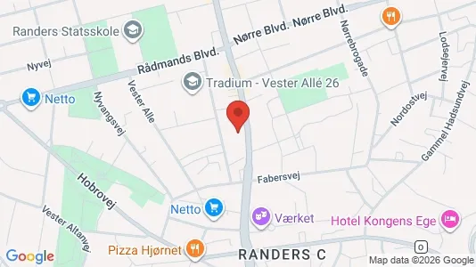 Lejligheder til leje i Randers C - kort over placeringen