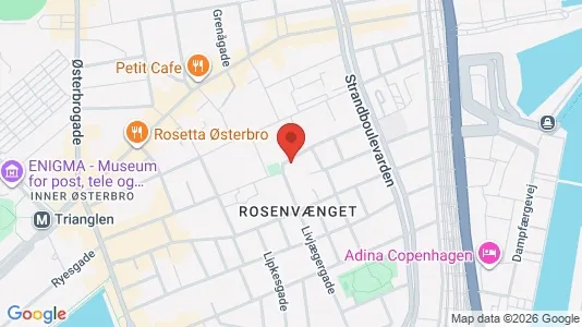 Lejligheder til salg i Østerbro - kort over placeringen