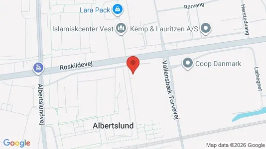 Lejligheder til leje i Albertslund - kort over placeringen