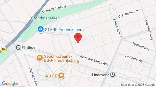 Lejligheder til salg i Frederiksberg - kort over placeringen