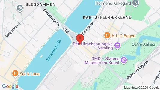 Lejligheder til salg i København K - kort over placeringen