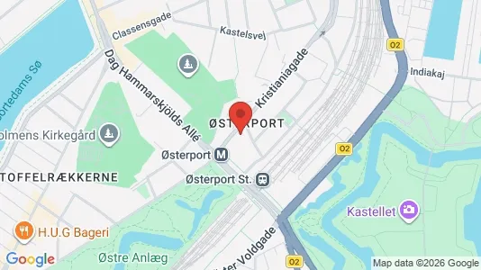 Lejligheder til salg i Østerbro - kort over placeringen