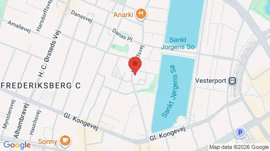 Lejligheder til salg i Frederiksberg C - kort over placeringen
