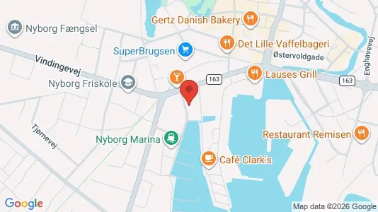 Lejligheder til leje i Nyborg - kort over placeringen