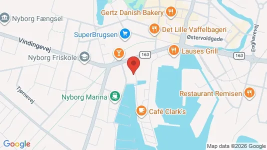 Lejligheder til leje i Nyborg - kort over placeringen