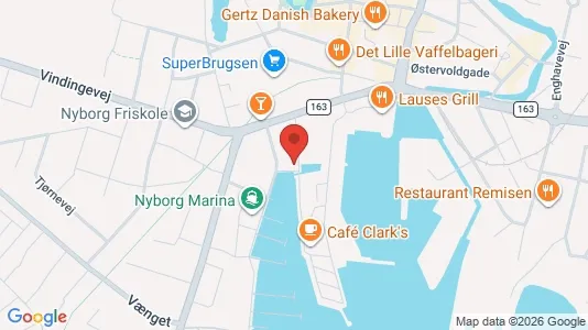 Lejligheder til leje i Nyborg - kort over placeringen