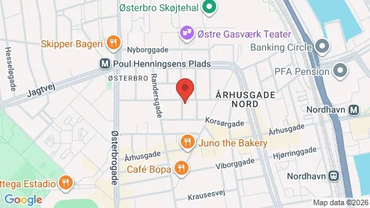 Lejligheder til salg i Østerbro - kort over placeringen