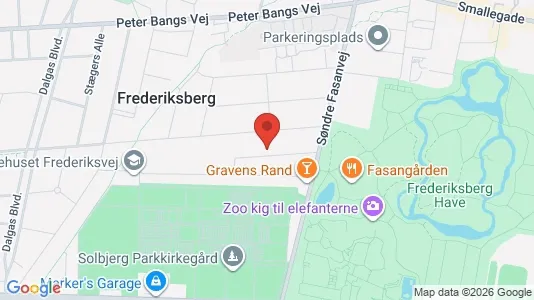 Lejligheder til salg i Frederiksberg - kort over placeringen