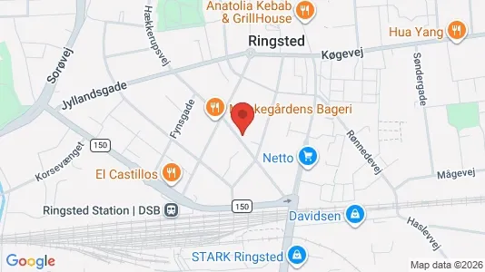 Lejligheder til salg i Ringsted - kort over placeringen