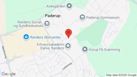 Lejligheder til leje i Randers SØ - kort over placeringen