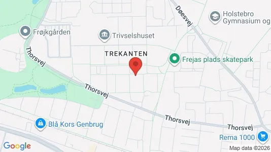 Lejligheder til leje i Holstebro - kort over placeringen