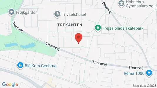 Lejligheder til leje i Holstebro - kort over placeringen