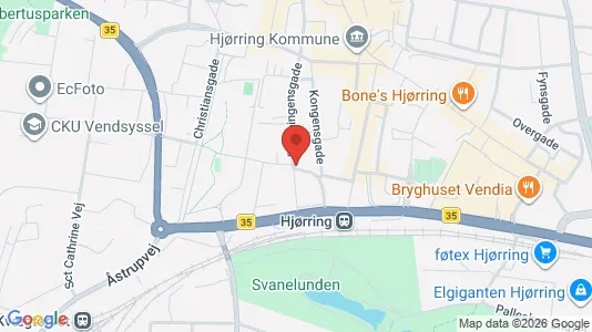 Andelsboliger til salg i Hjørring - kort over placeringen