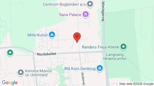 Lejligheder til leje i Randers NV - kort over placeringen