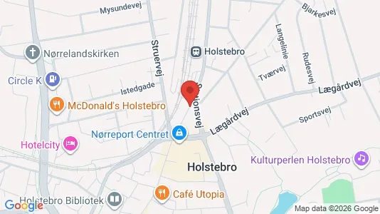 Lejligheder til salg i Holstebro - kort over placeringen