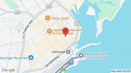 Lejligheder til salg i Helsingør - kort over placeringen