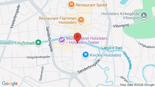 Lejligheder til salg i Holstebro - kort over placeringen