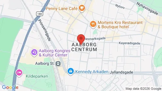 Lejligheder til leje i Aalborg Centrum - kort over placeringen
