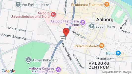 Lejligheder til leje i Aalborg Centrum - kort over placeringen