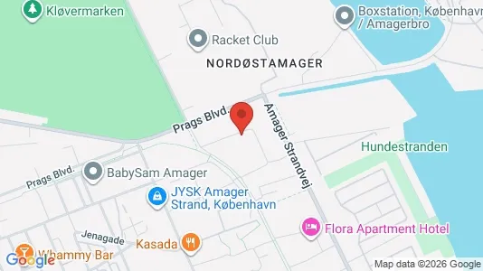 Lejligheder til leje i København S - kort over placeringen