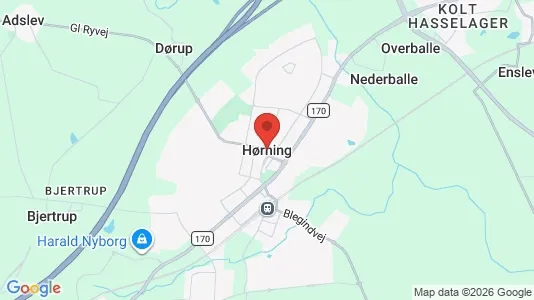 Huse til salg i Hørning - Foto fra Google Street View