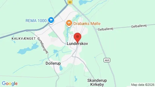 Huse til salg i Lunderskov - Foto fra Google Street View