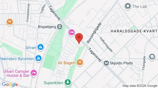Lejligheder til leje i Nørrebro - kort over placeringen