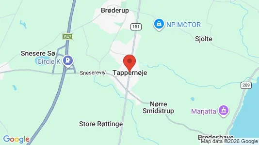Huse til salg i Tappernøje - Foto fra Google Street View
