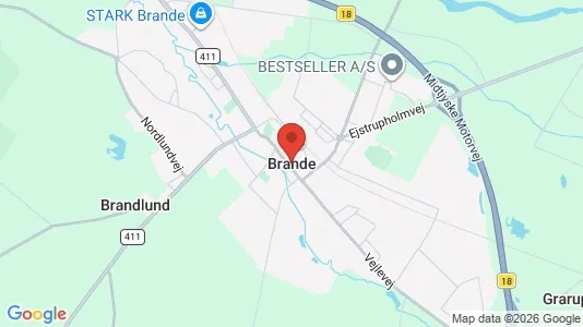 Grunde til salg i Brande - Foto fra Google Street View