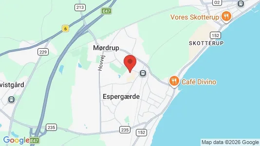 Huse til salg i Espergærde - kort over placeringen