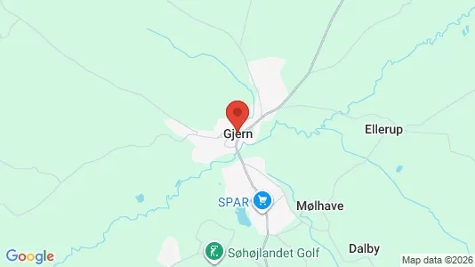 Huse til salg i Gjern - Foto fra Google Street View