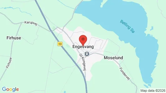 Huse til salg i Engesvang - kort over placeringen