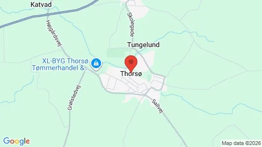 Huse til salg i Thorsø - Foto fra Google Street View