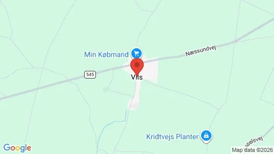 Huse til salg i Vils - kort over placeringen